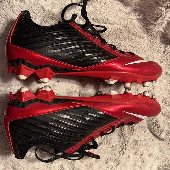 Nike Vapor Red & Black Baseball Cleats Sz 12 - Picture 10 of 15